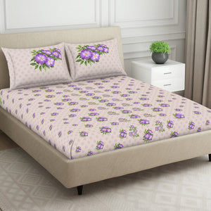 Indie Flora Floral 100% Cotton Double Bedsheet - Essentials by Spaces