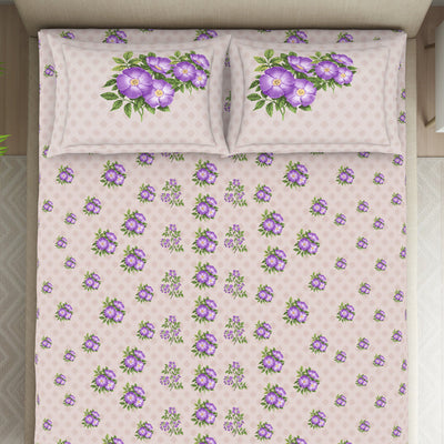 Indie Flora Floral 100% Cotton Double Bedsheet - Essentials by Spaces