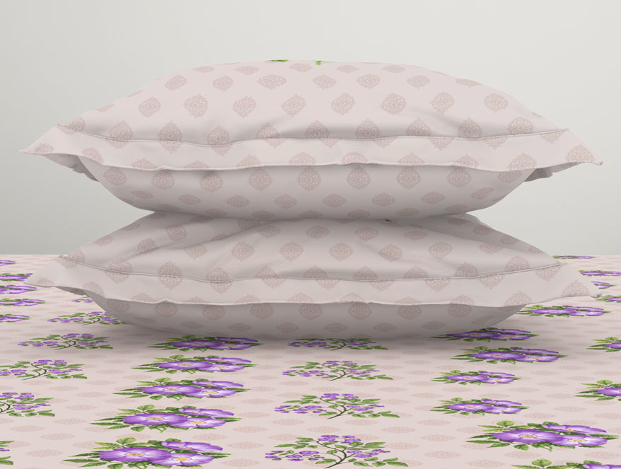 Indie Flora Floral 100% Cotton Double Bedsheet - Essentials by Spaces