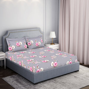 Indie Flora Floral 100% Cotton Double Bedsheet - Essentials by Spaces