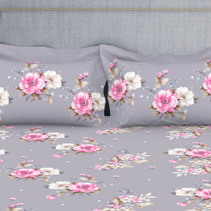 Indie Flora Floral 100% Cotton Double Bedsheet - Essentials by Spaces