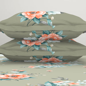Indie Flora Floral 100% Cotton Double Bedsheet - Essentials by Spaces