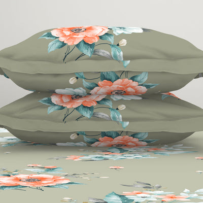 Indie Flora Floral 100% Cotton Double Bedsheet - Essentials by Spaces