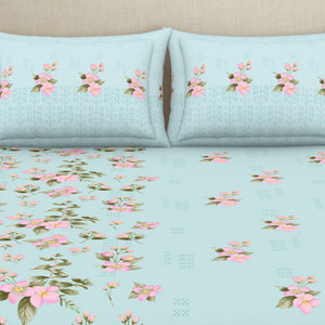Indie Flora Floral 100% Cotton Double Bedsheet - Essentials by Spaces