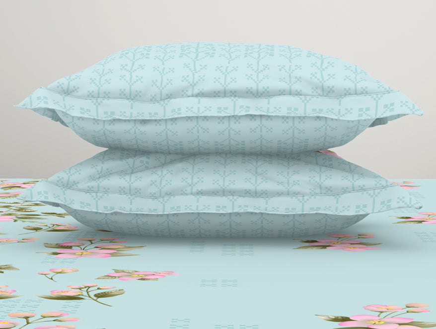 Indie Flora Floral 100% Cotton Double Bedsheet - Essentials by Spaces