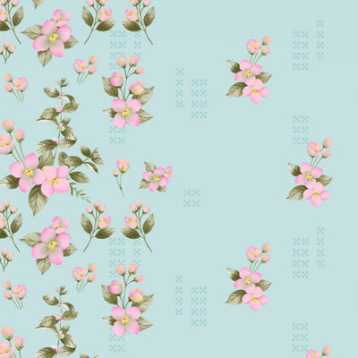 Indie Flora Floral 100% Cotton Double Bedsheet - Essentials by Spaces