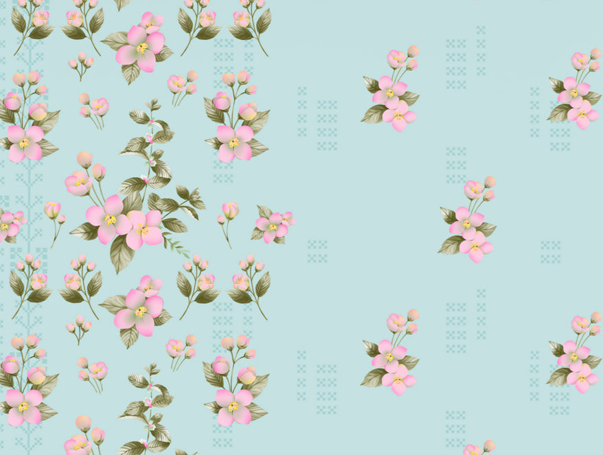 Indie Flora Floral 100% Cotton Double Bedsheet - Essentials by Spaces