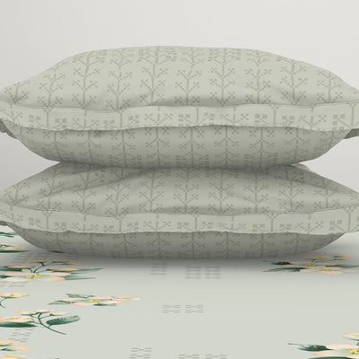 Indie Flora Floral 100% Cotton Double Bedsheet - Essentials by Spaces