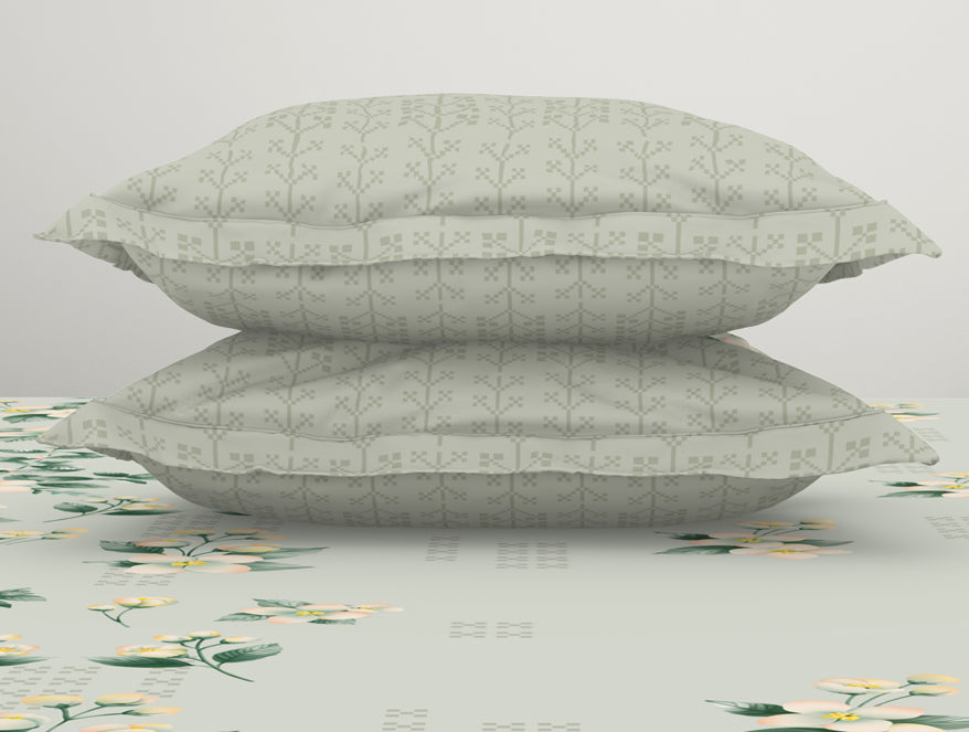 Indie Flora Floral 100% Cotton Double Bedsheet - Essentials by Spaces