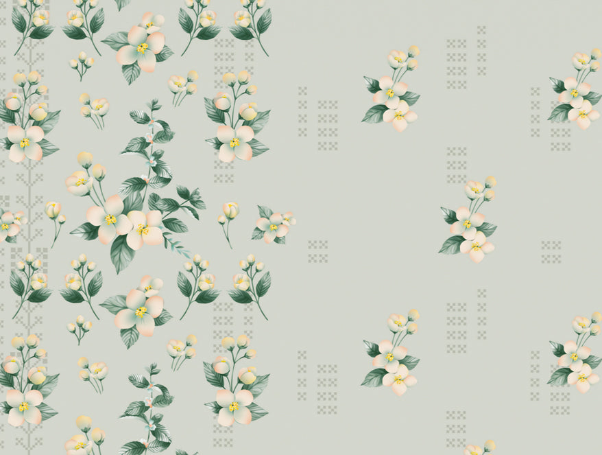 Indie Flora Floral 100% Cotton Double Bedsheet - Essentials by Spaces
