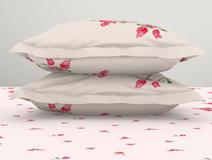 Indie Flora Floral 100% Cotton Double Bedsheet - Essentials by Spaces