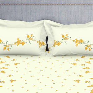 Indie Flora Floral 100% Cotton Double Bedsheet - Essentials by Spaces