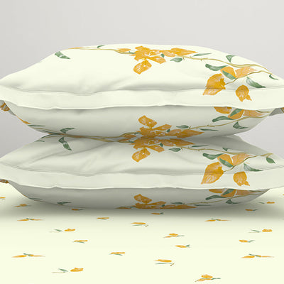 Indie Flora Floral 100% Cotton Double Bedsheet - Essentials by Spaces