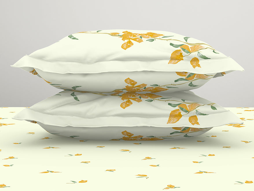 Indie Flora Floral 100% Cotton Double Bedsheet - Essentials by Spaces