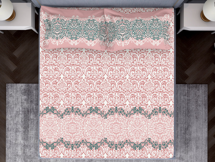 Ornamenta Ornate 100% Cotton Double Bedsheet - Essentials by Spaces