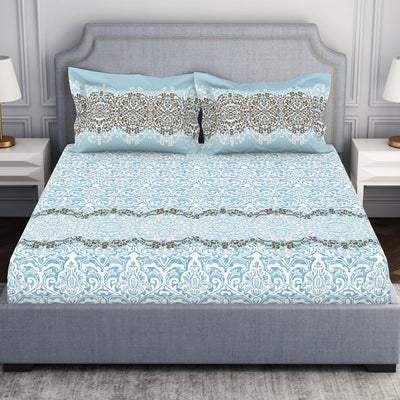 Ornamenta Ornate 100% Cotton Double Bedsheet - Essentials by Spaces