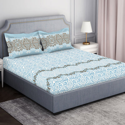 Ornamenta Ornate 100% Cotton Double Bedsheet - Essentials by Spaces