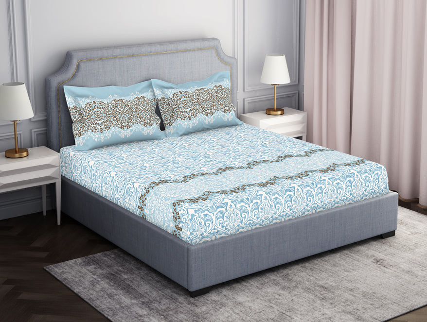 Ornamenta Ornate 100% Cotton Double Bedsheet - Essentials by Spaces