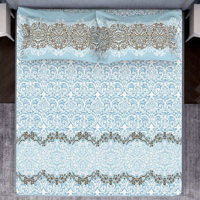 Ornamenta Ornate 100% Cotton Double Bedsheet - Essentials by Spaces