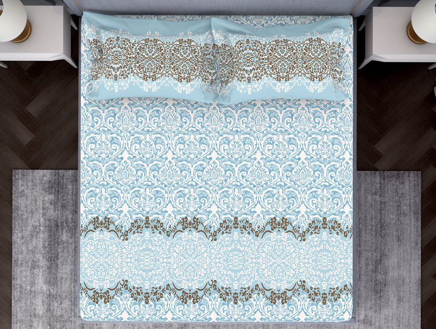 Ornamenta Ornate 100% Cotton Double Bedsheet - Essentials by Spaces