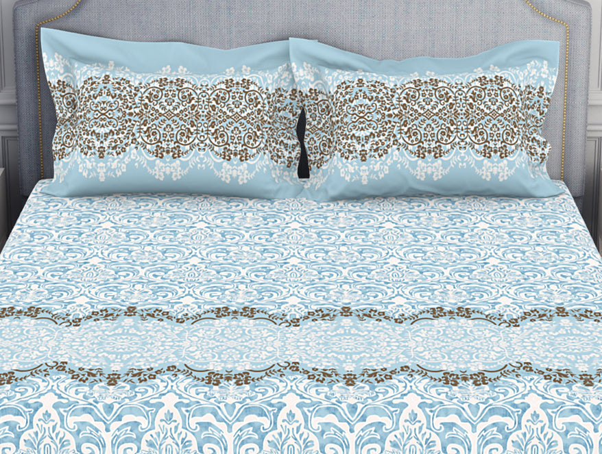 Ornamenta Ornate 100% Cotton Double Bedsheet - Essentials by Spaces