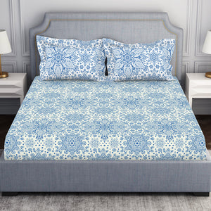 Ornamenta Ornate 100% Cotton Double Bedsheet - Essentials by Spaces