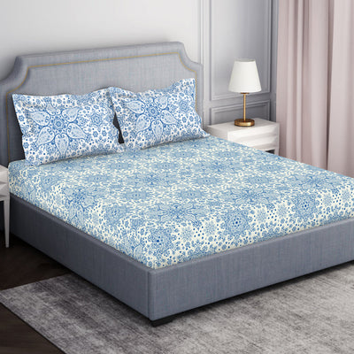Ornamenta Ornate 100% Cotton Double Bedsheet - Essentials by Spaces