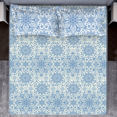 Ornamenta Ornate 100% Cotton Double Bedsheet - Essentials by Spaces
