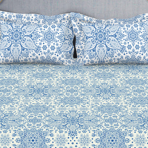 Ornamenta Ornate 100% Cotton Double Bedsheet - Essentials by Spaces