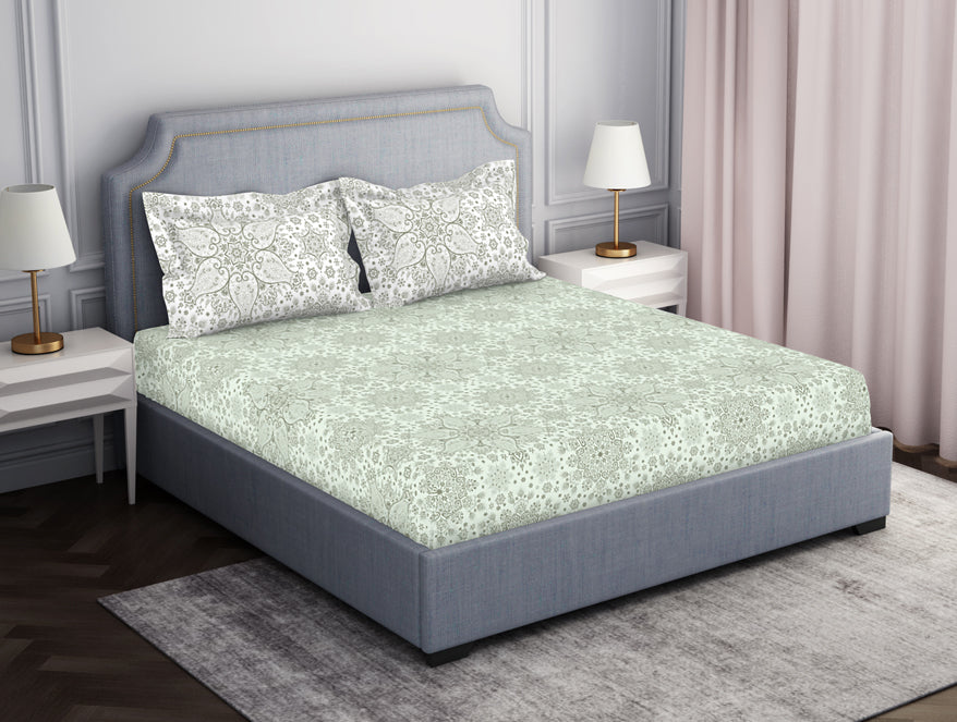 Ornamenta Ornate 100% Cotton Double Bedsheet - Essentials by Spaces