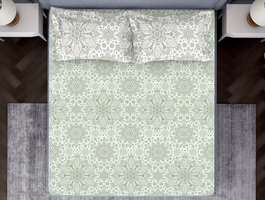 Ornamenta Ornate 100% Cotton Double Bedsheet - Essentials by Spaces