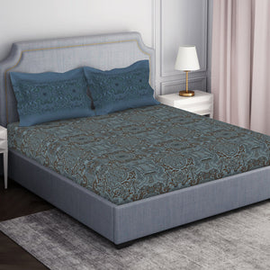 Ornamenta Ornate 100% Cotton Double Bedsheet - Essentials by Spaces