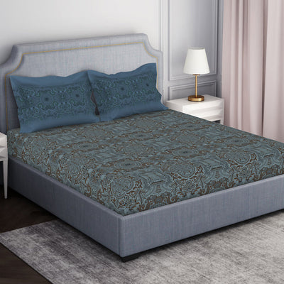 Ornamenta Ornate 100% Cotton Double Bedsheet - Essentials by Spaces