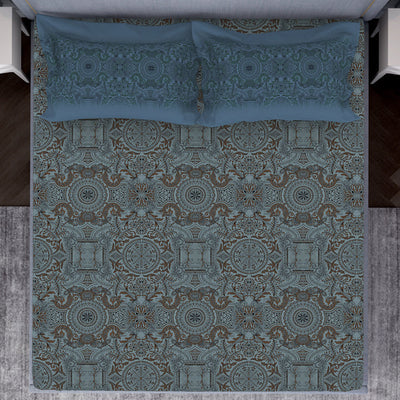 Ornamenta Ornate 100% Cotton Double Bedsheet - Essentials by Spaces