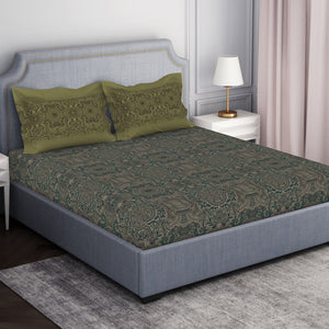 Ornamenta Ornate 100% Cotton Double Bedsheet - Essentials by Spaces