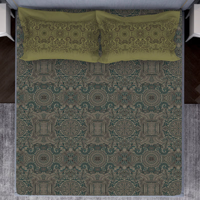 Ornamenta Ornate 100% Cotton Double Bedsheet - Essentials by Spaces