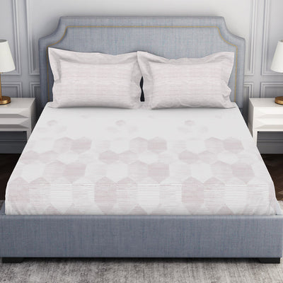 Tonalelgence Geometric 100% Cotton Double Bedsheet - Essentials by Spaces