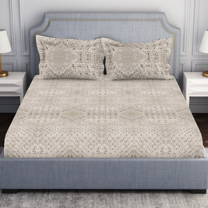 Tonalelgence Geometric 100% Cotton Double Bedsheet - Essentials by Spaces