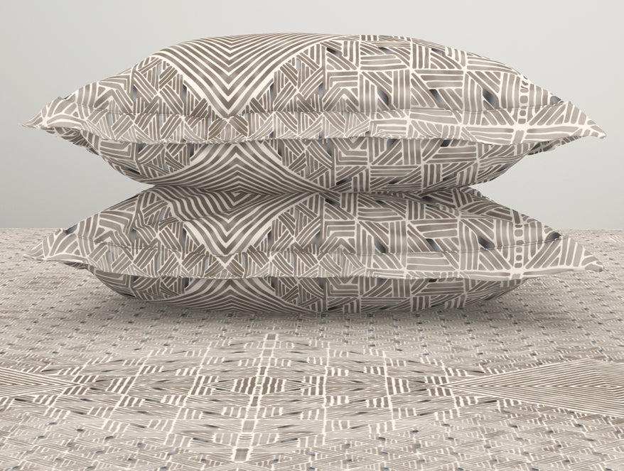 Tonalelgence Geometric 100% Cotton Double Bedsheet - Essentials by Spaces