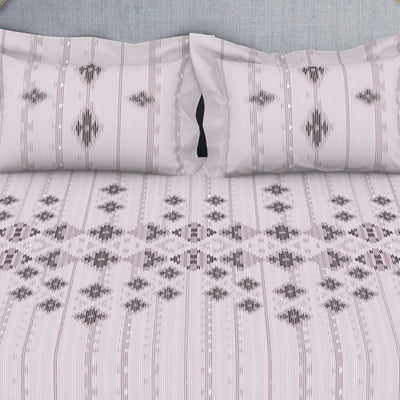 Tonalelgence Geometric 100% Cotton Double Bedsheet - Essentials by Spaces