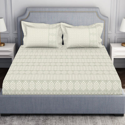 Tonalelgence Geometric 100% Cotton Double Bedsheet - Essentials by Spaces
