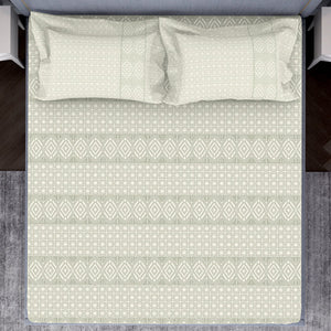 Tonalelgence Geometric 100% Cotton Double Bedsheet - Essentials by Spaces