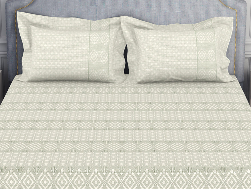 Tonalelgence Geometric 100% Cotton Double Bedsheet - Essentials by Spaces