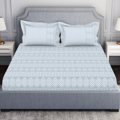 Tonalelgence Geometric 100% Cotton Double Bedsheet - Essentials by Spaces