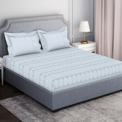 Tonalelgence Geometric 100% Cotton Double Bedsheet - Essentials by Spaces