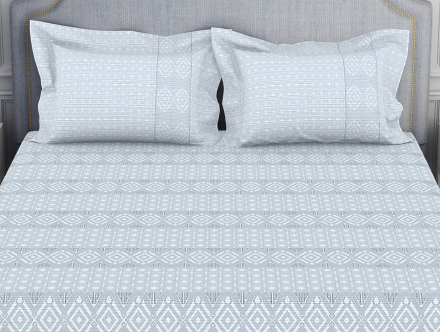 Tonalelgence Geometric 100% Cotton Double Bedsheet - Essentials by Spaces