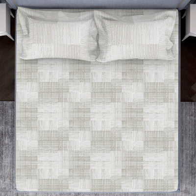 Tonalelgence Geometric 100% Cotton Double Bedsheet - Essentials by Spaces