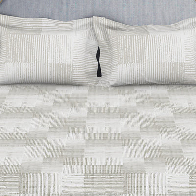 Tonalelgence Geometric 100% Cotton Double Bedsheet - Essentials by Spaces