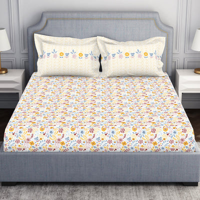 Youthopia Floral 100% Cotton Double Bedsheet - Essentials by Spaces