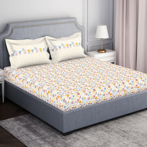 Youthopia Floral 100% Cotton Double Bedsheet - Essentials by Spaces